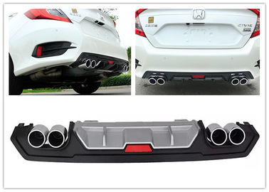 Porcellana HONDA New Civic 2016 Auto Body Kits, Sport Style diffusore del paraurti posteriore con punte di muffler fornitore